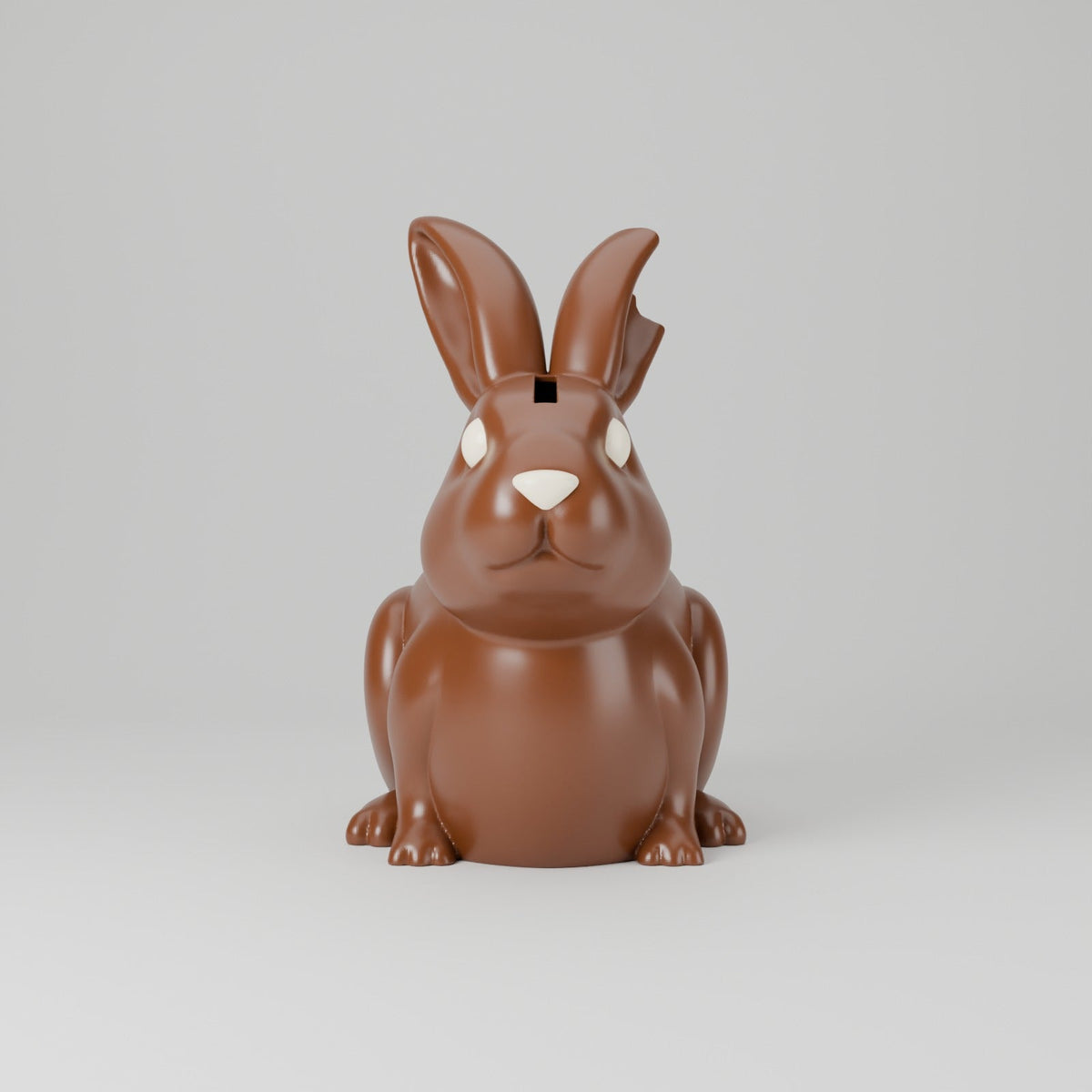 Chocolate Bunny Piggy Bank – Easter Coin Bank with Bitten Ear - Northern Foundry