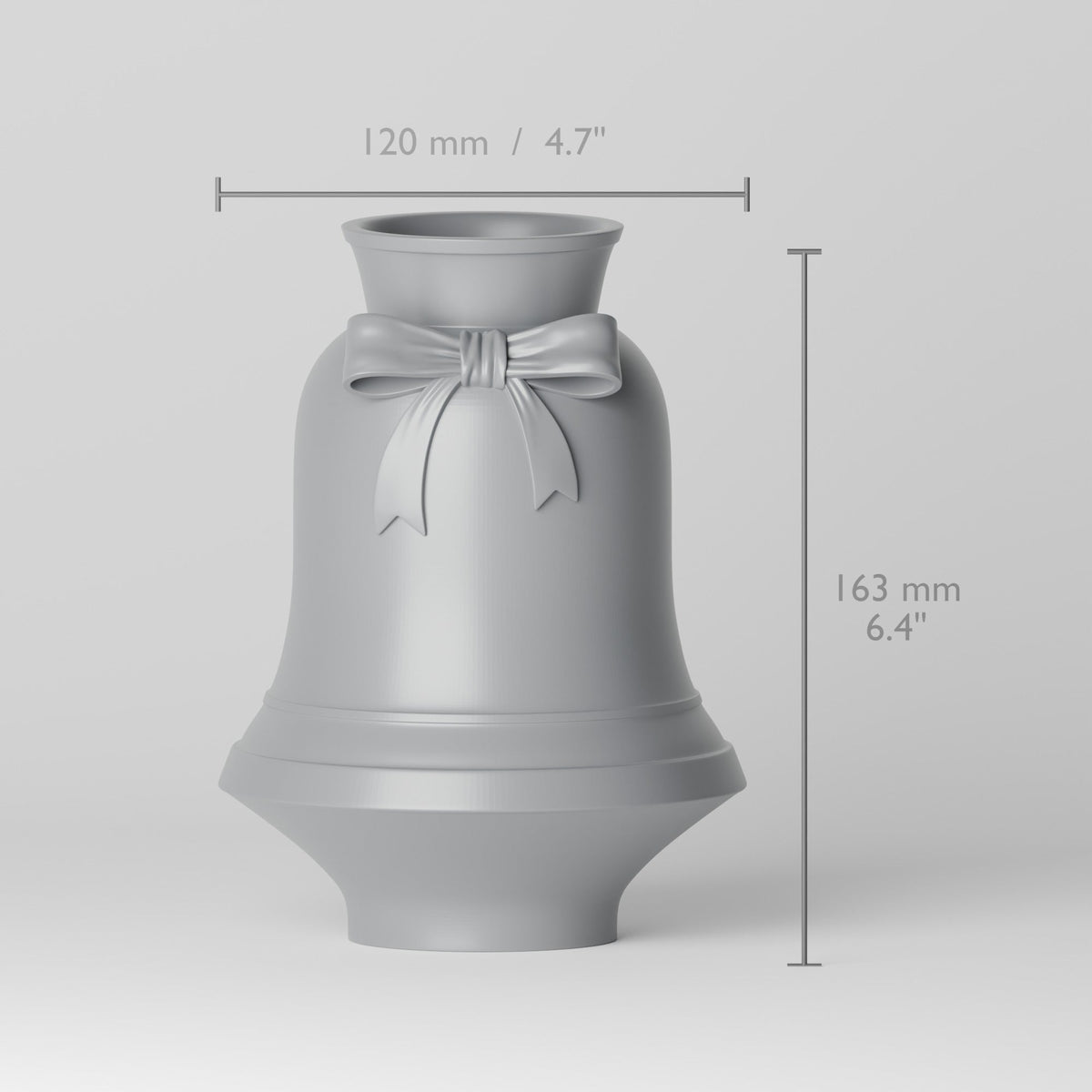 Christmas Bell Vase – Ribbon-Tied Holiday Flower Vase - Northern Foundry