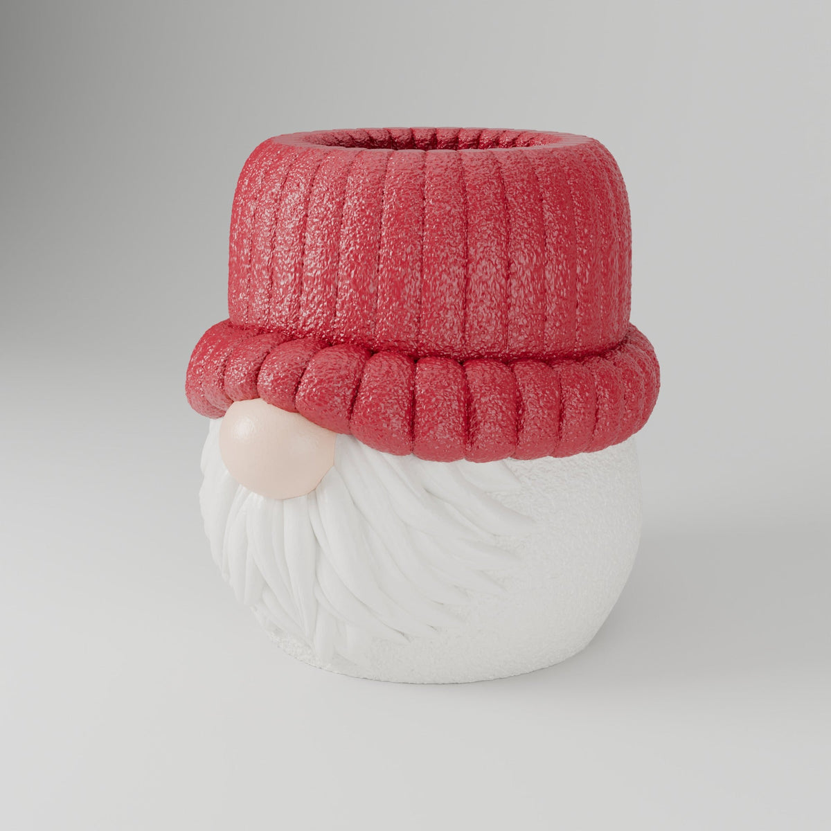 Christmas Gnome Vase – Knit-Hat Holiday Planter & Flower Vase - Northern Foundry