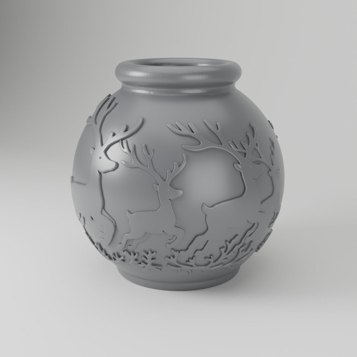 Christmas Reindeer Vase – Leaping Deer Holiday Flower Vase - Northern Foundry