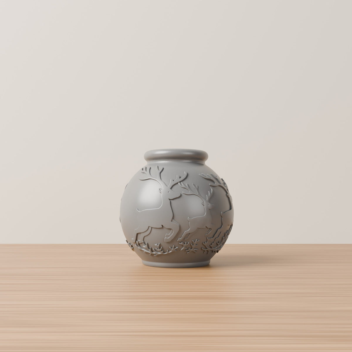 Christmas Reindeer Vase – Leaping Deer Holiday Flower Vase - Northern Foundry
