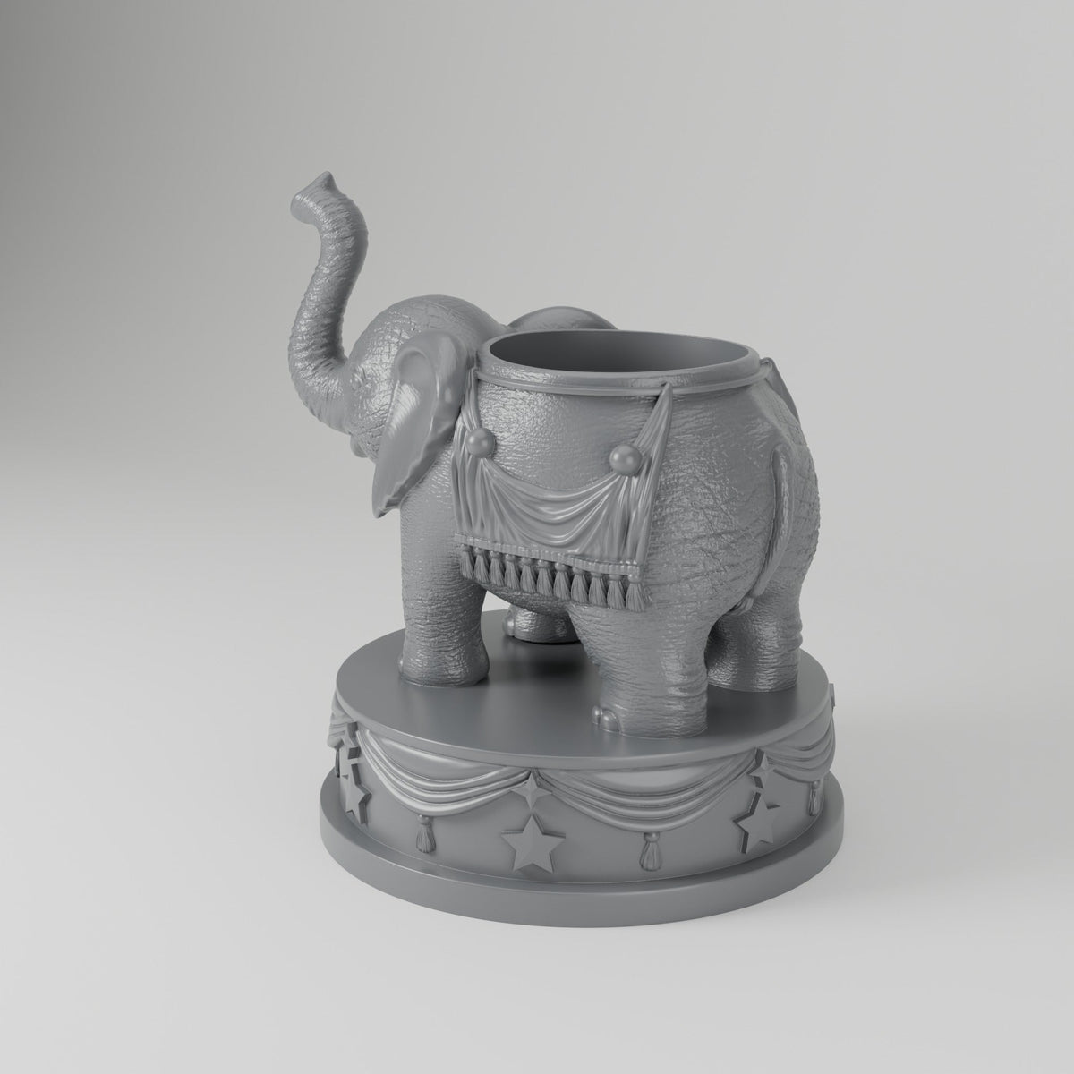 Circus Elephant Planter – Elephant Flower Pot on Pedestal - Northern Foundry