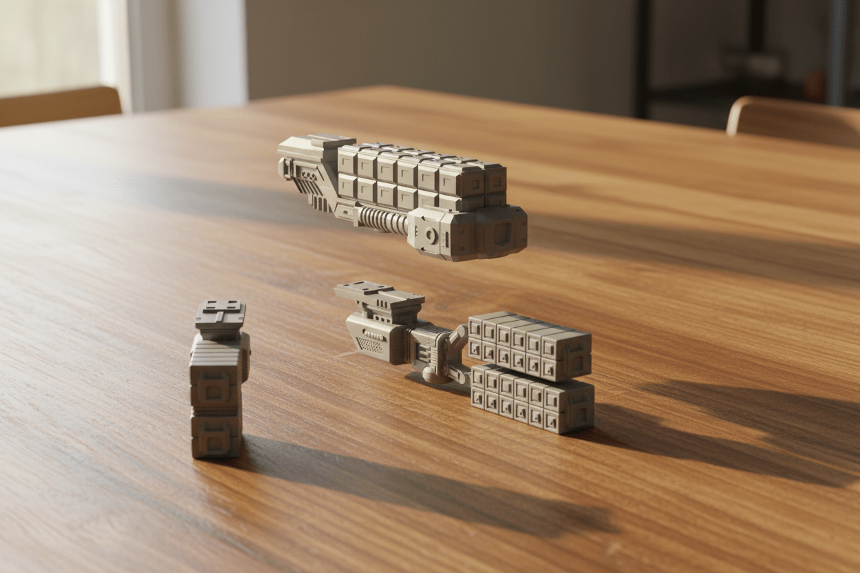 Civilian Merchant Convoy | 18 - Ship Space Fleet | Freighters, Science Vessel & Escorts | Sci - Fi Objective Markers & Scenery - Northern Foundry