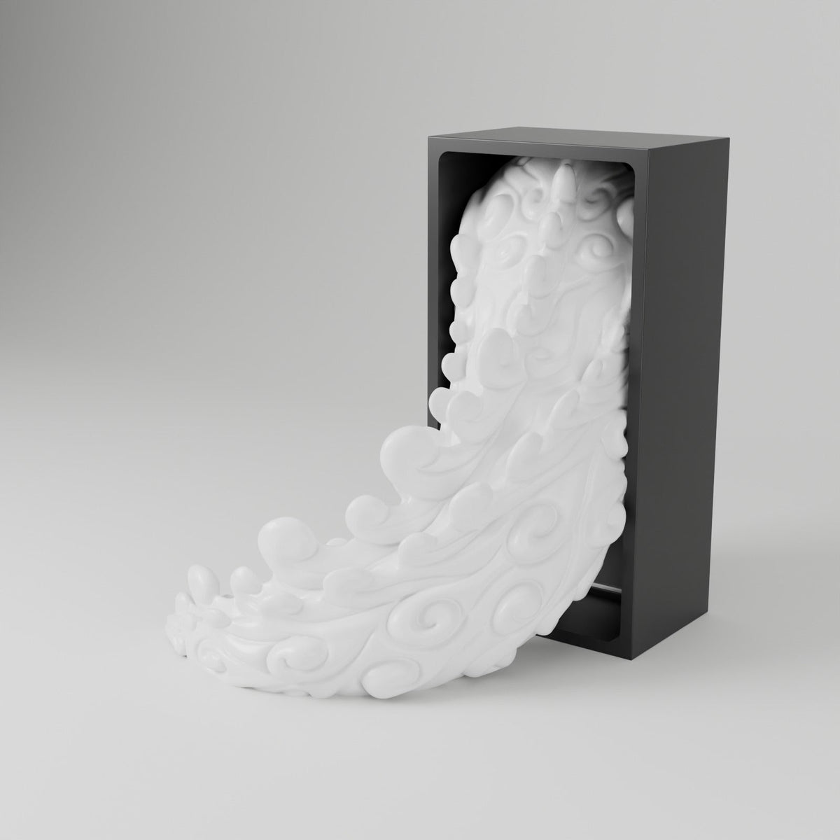Cloud Dragon Book Nook – Swirling Dragon Head or Tail Bursting from Your Bookshelf - Northern Foundry
