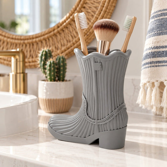Cowboy Boot Holder – Western Boot Pen, Brush and Toothbrush Cup - Northern Foundry