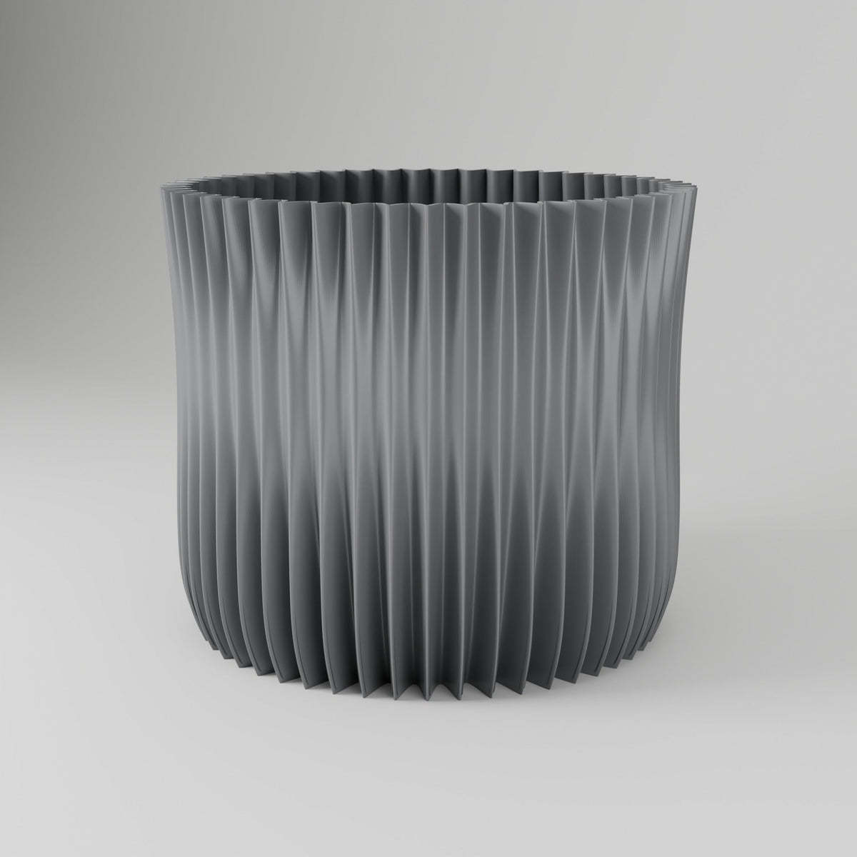 Crypta Pleated Wide Vase – Modern Sculptural Vase - Northern Foundry