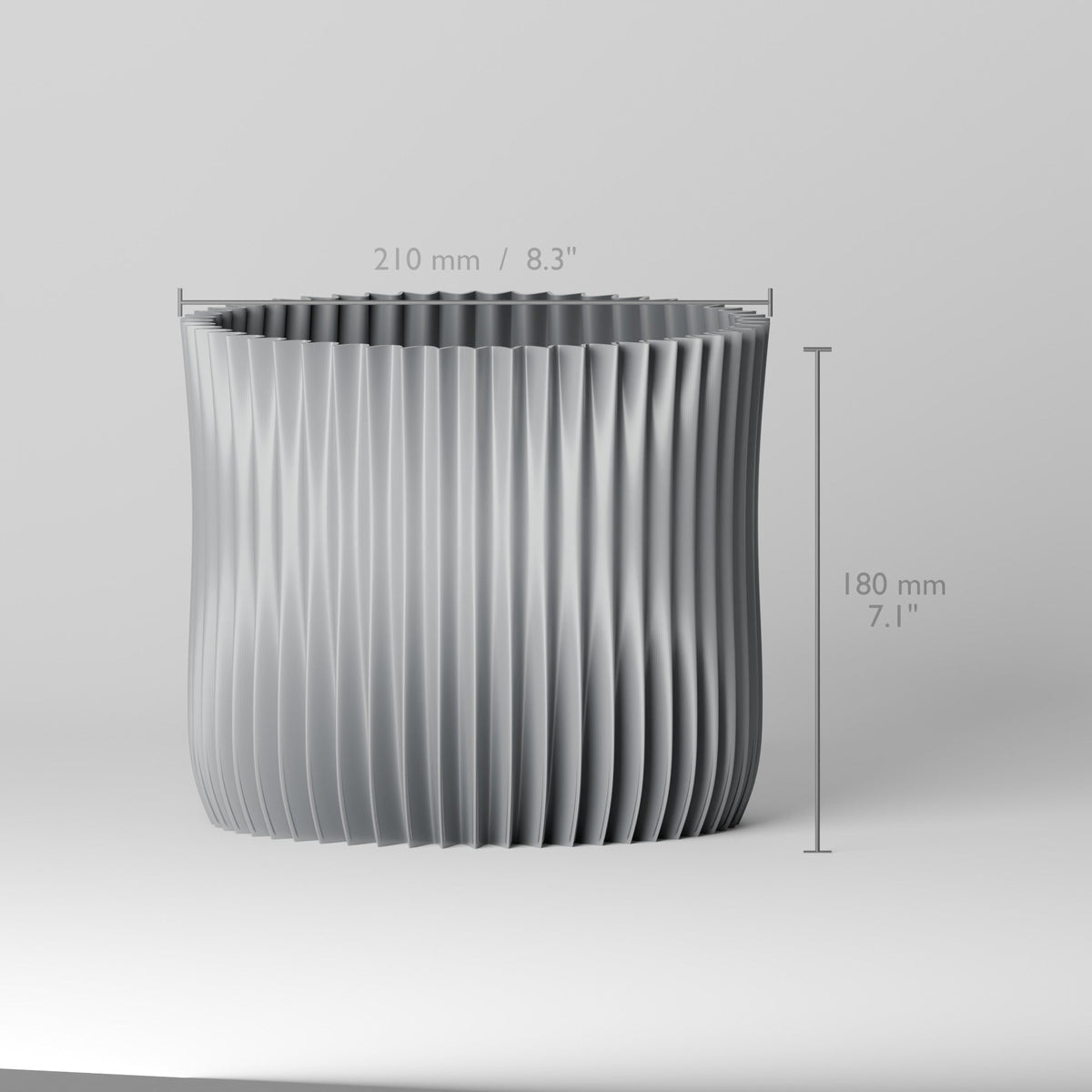 Crypta Pleated Wide Vase – Modern Sculptural Vase - Northern Foundry