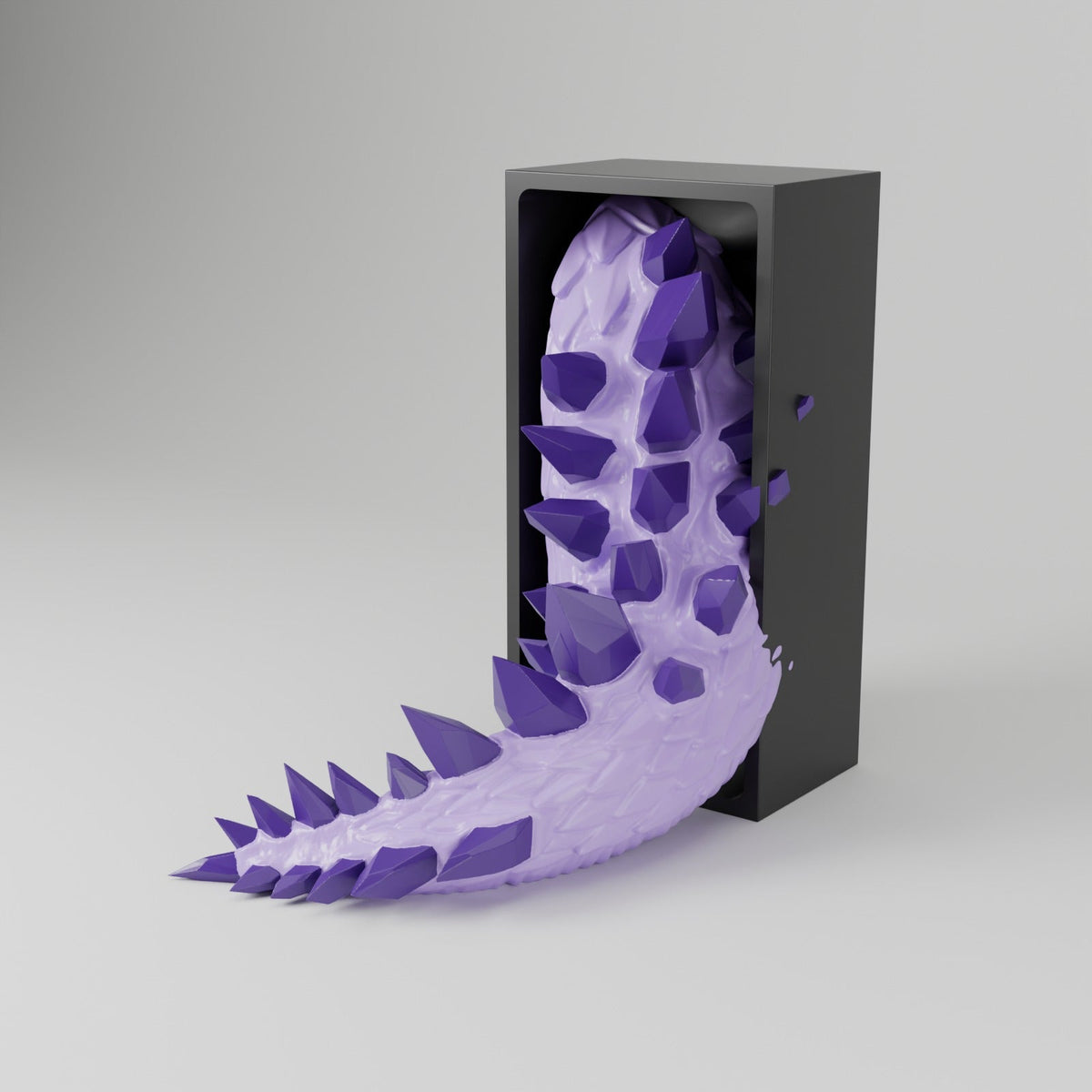 Crystal Dragon Book Nook – Gem Dragon Head or Tail Bursting from Your Bookshelf - Northern Foundry