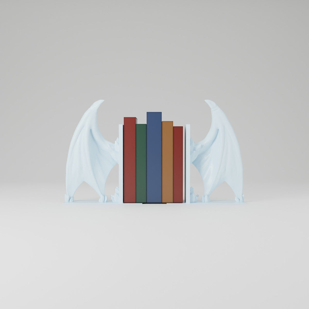 Crystal Wing Dragon Bookends – Pair of Frost Dragon Wing Bookends - Northern Foundry