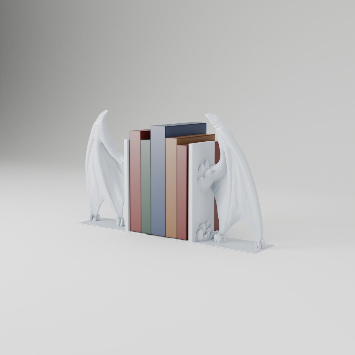 Crystal Wing Dragon Bookends – Pair of Frost Dragon Wing Bookends - Northern Foundry