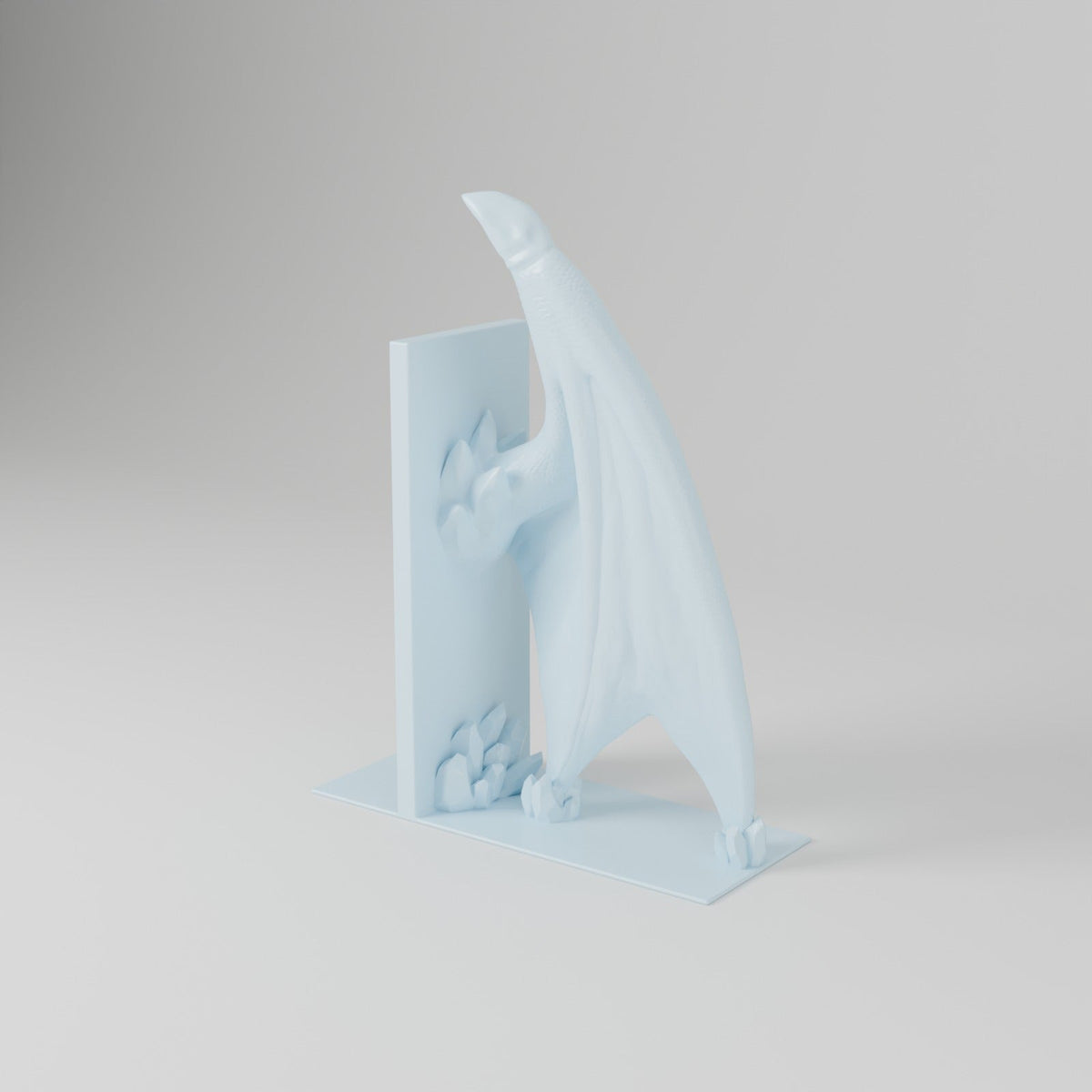 Crystal Wing Dragon Bookends – Pair of Frost Dragon Wing Bookends - Northern Foundry