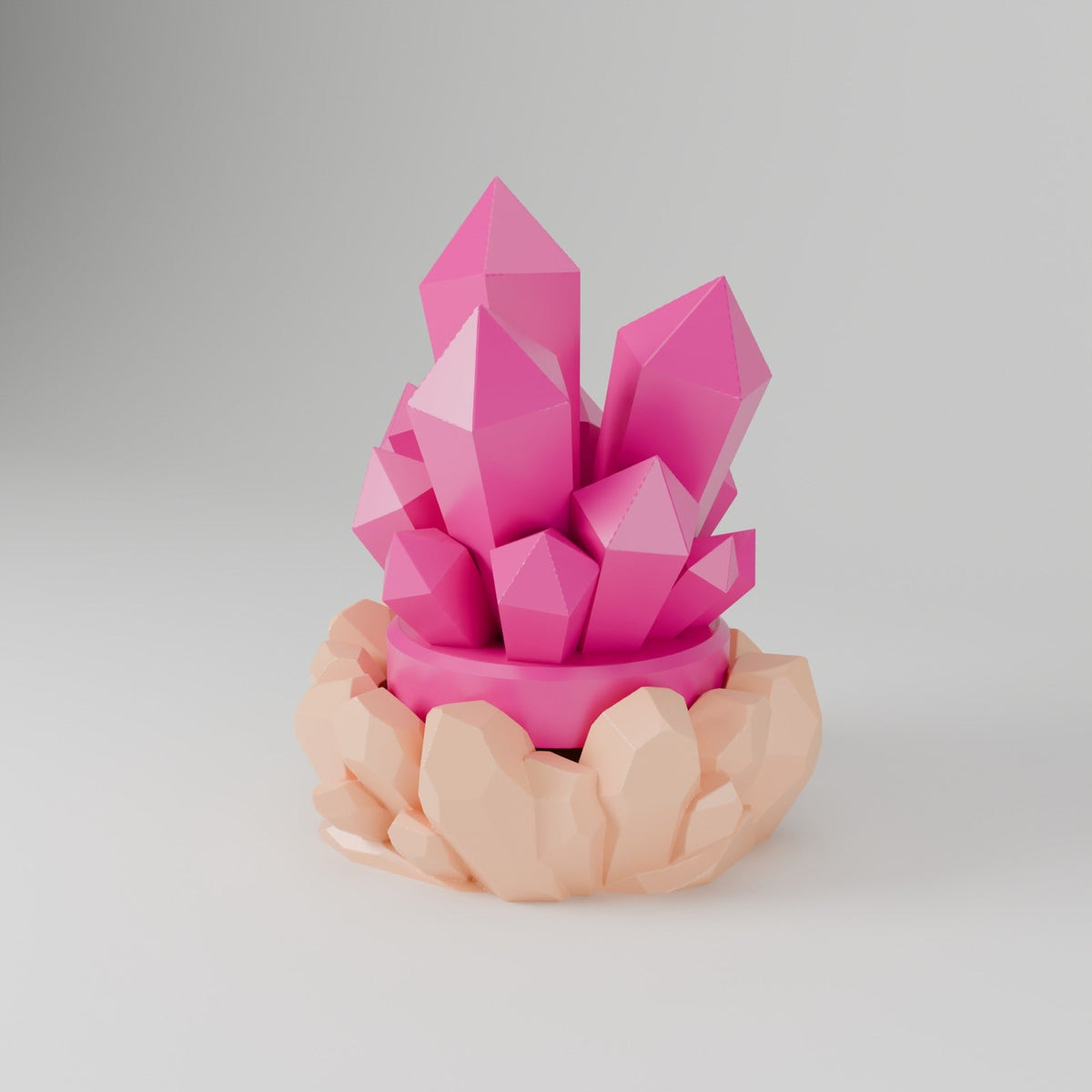 Crystals Lamp – Glowing Crystal Cluster Night Light on a Rock Base, Gemstone Decor - Northern Foundry