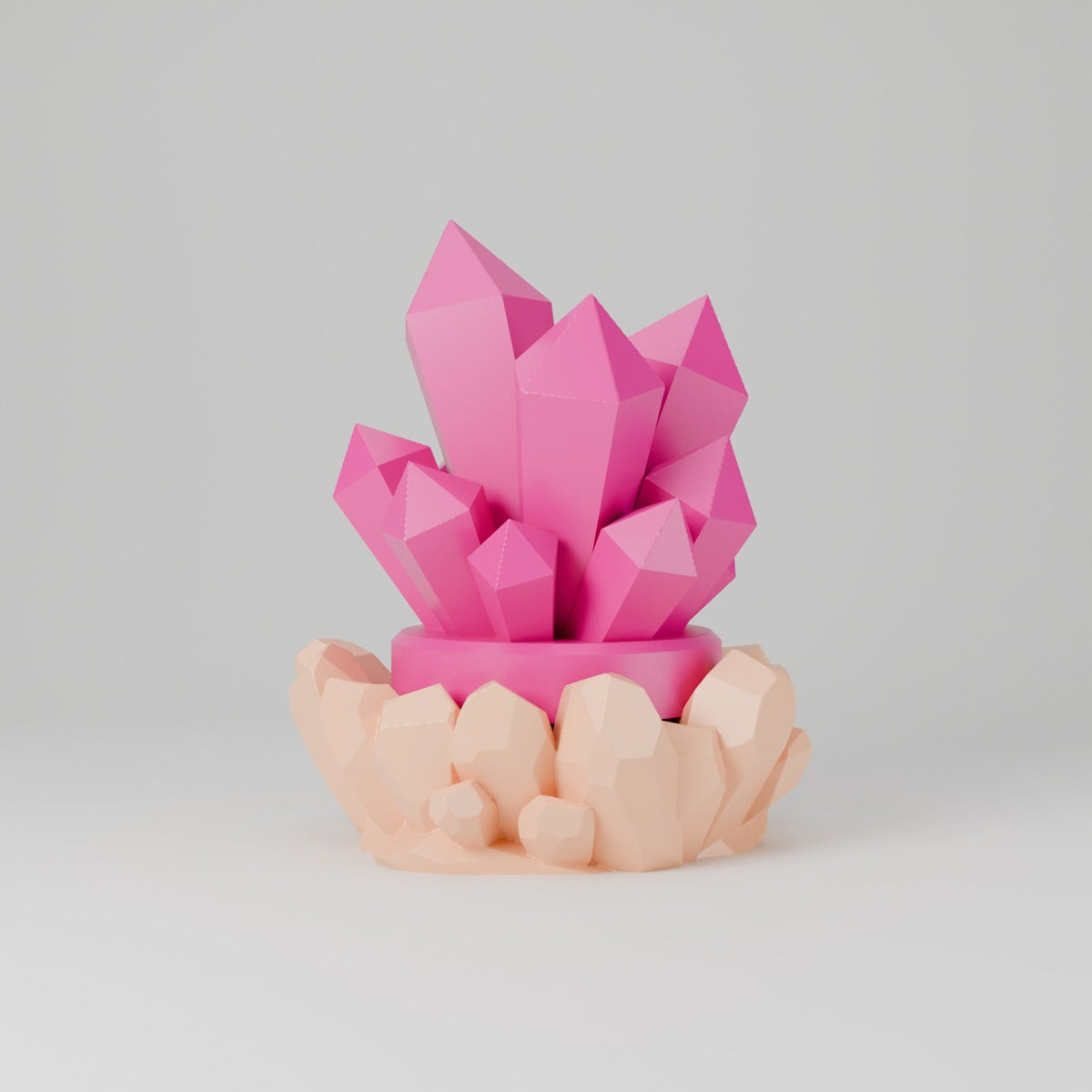 Crystals Lamp – Glowing Crystal Cluster Night Light on a Rock Base, Gemstone Decor - Northern Foundry
