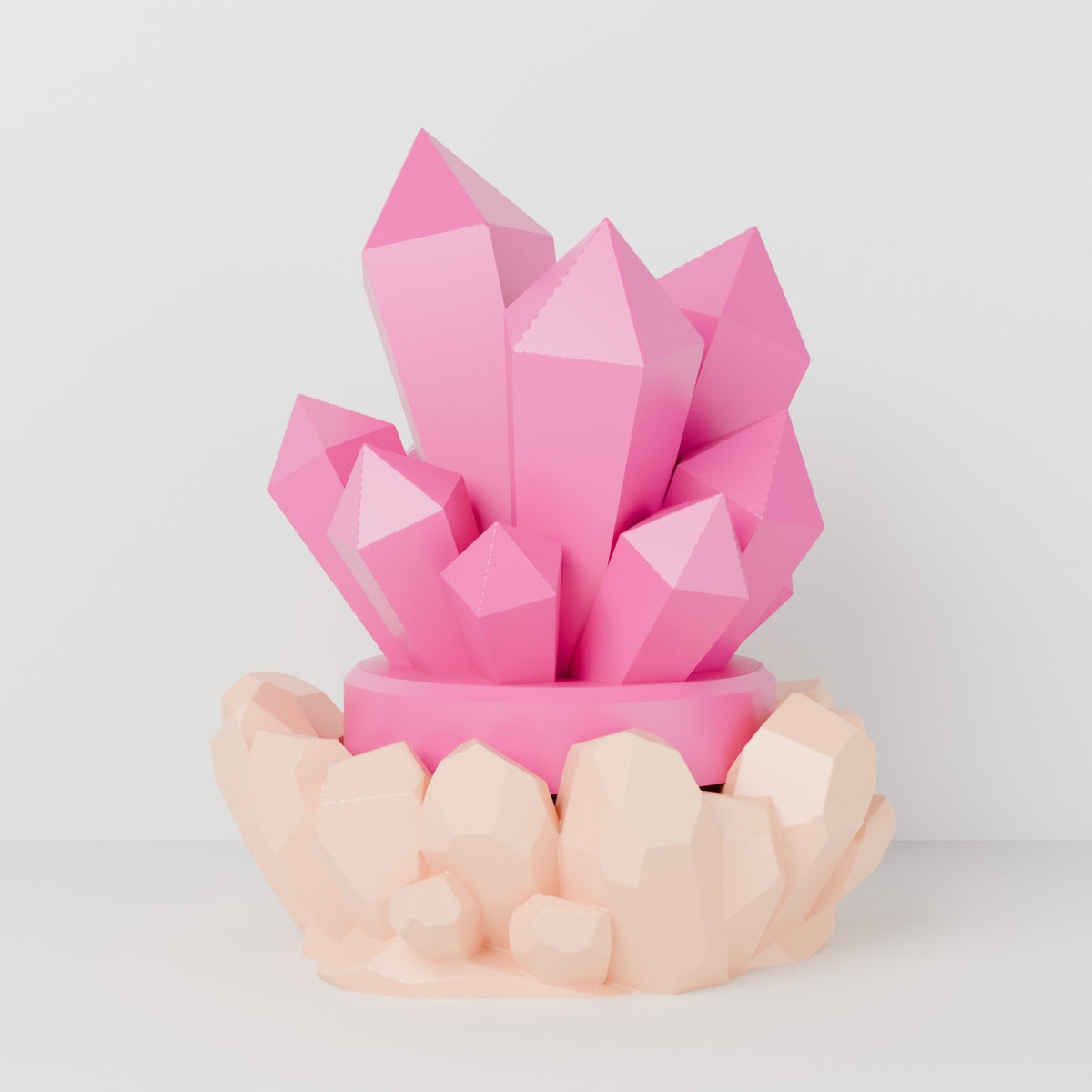 Crystals Lamp – Glowing Crystal Cluster Night Light on a Rock Base, Gemstone Decor - Northern Foundry