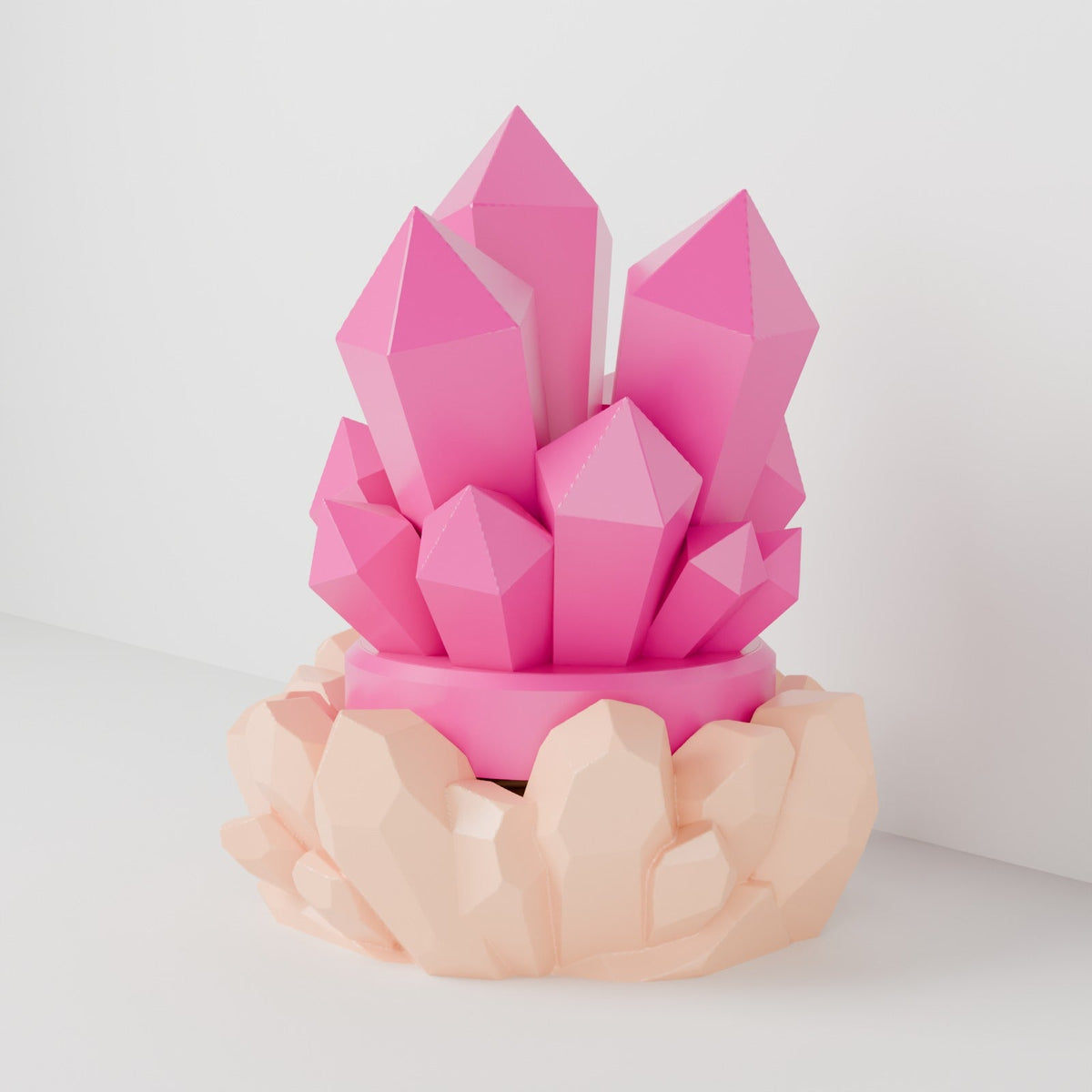Crystals Lamp – Glowing Crystal Cluster Night Light on a Rock Base, Gemstone Decor - Northern Foundry