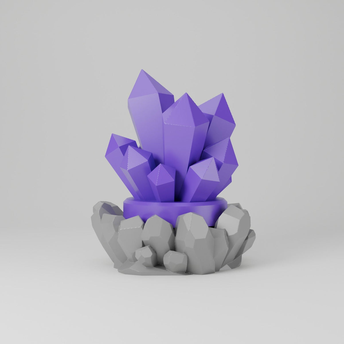 Crystals Lamp – Glowing Crystal Cluster Night Light on a Rock Base, Gemstone Decor - Northern Foundry