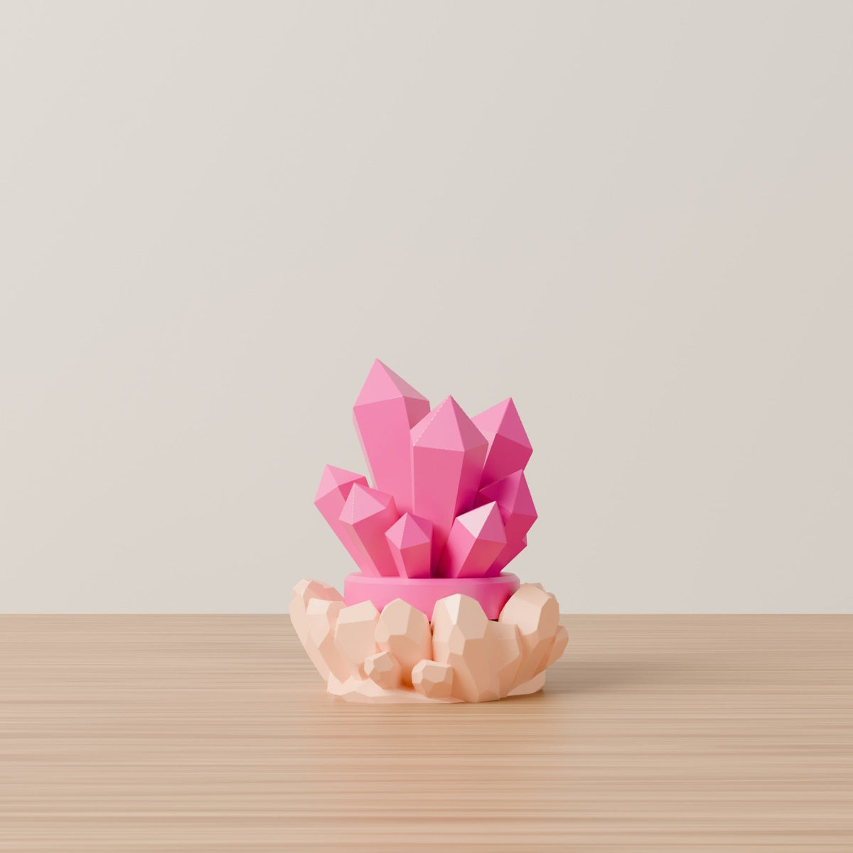 Crystals Lamp – Glowing Crystal Cluster Night Light on a Rock Base, Gemstone Decor - Northern Foundry