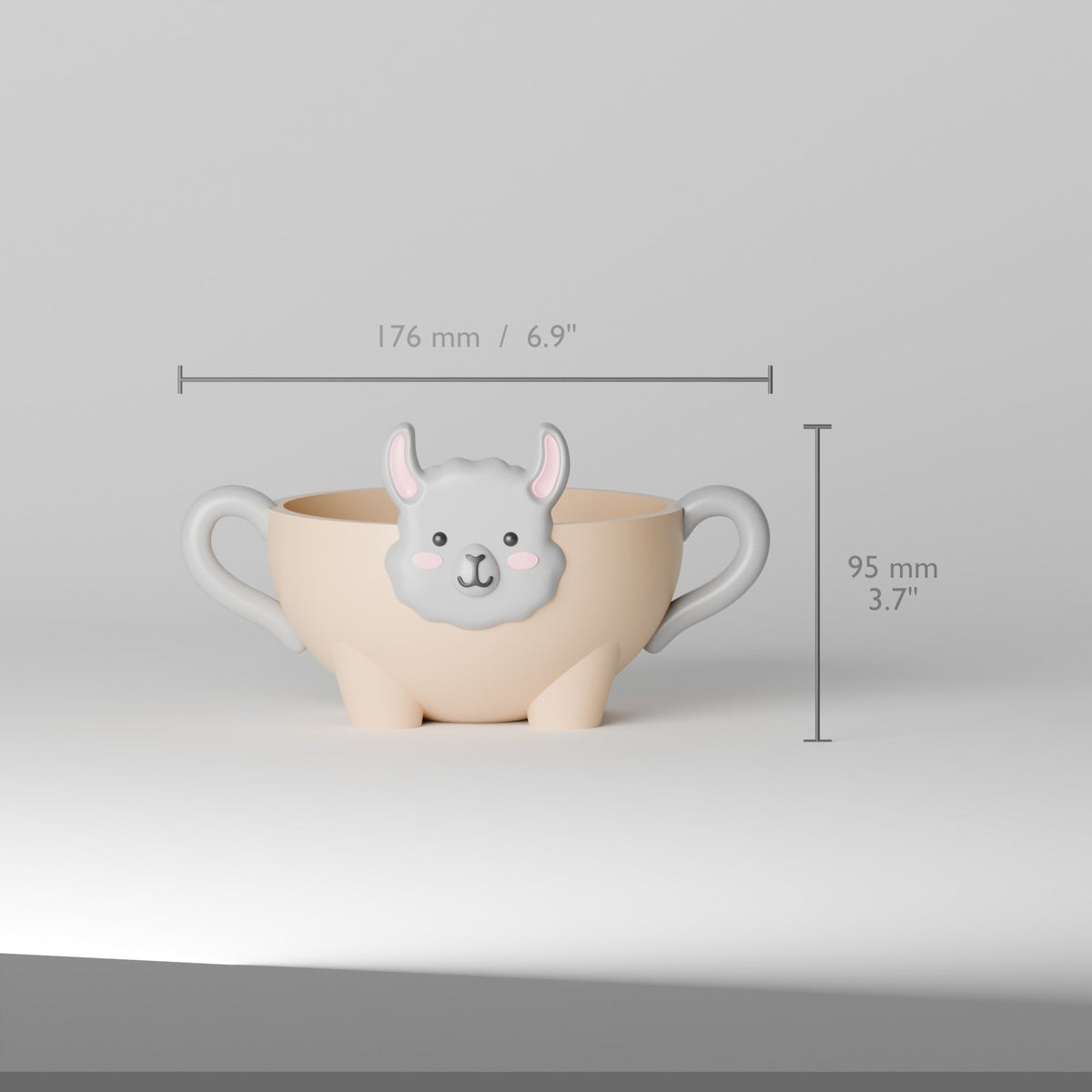 Cute Llama Bowl with Handles – Kawaii Trinket & Catchall Dish - Northern Foundry