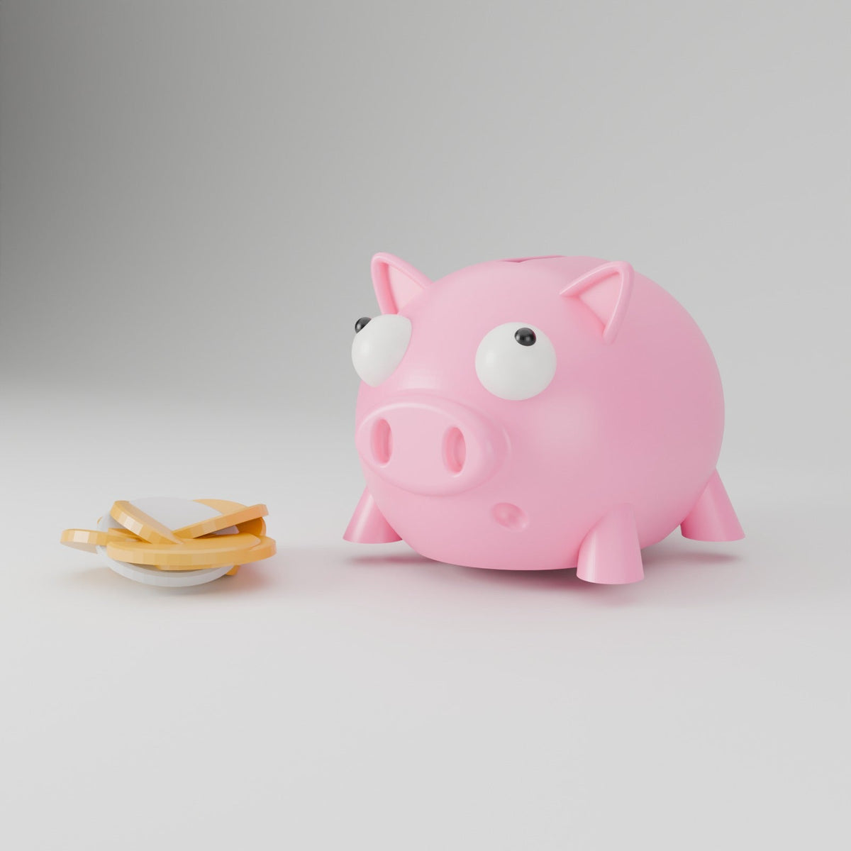 Cute Piggy Bank – Googly-Eyed Pig Coin Bank - Northern Foundry