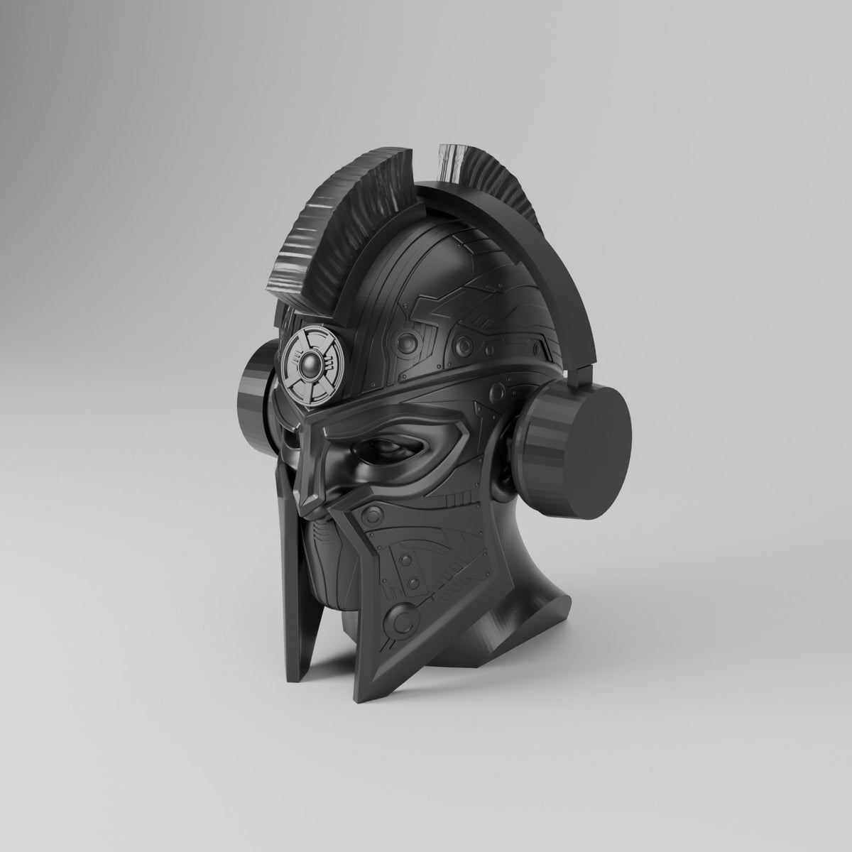 Cyber Spartan Headphone Stand – Warrior Helmet Bust Headset Holder - Northern Foundry