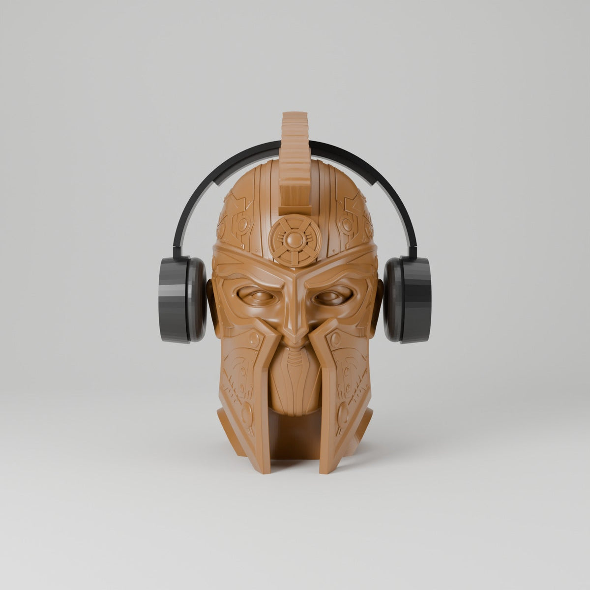 Cyber Spartan Headphone Stand – Warrior Helmet Bust Headset Holder - Northern Foundry