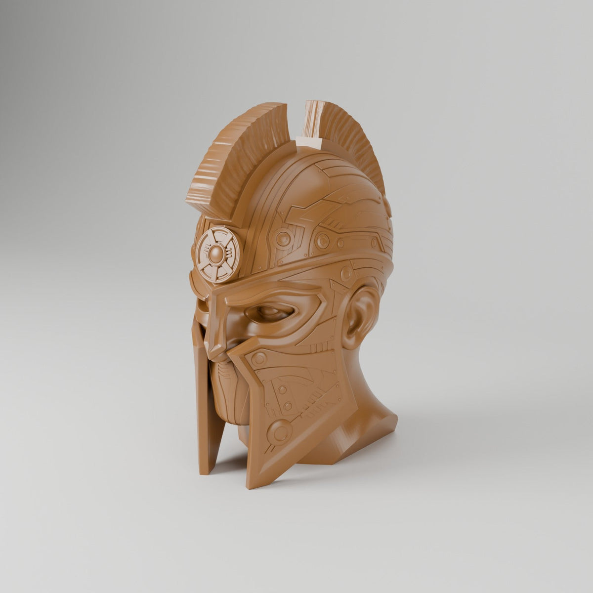 Cyber Spartan Headphone Stand – Warrior Helmet Bust Headset Holder - Northern Foundry