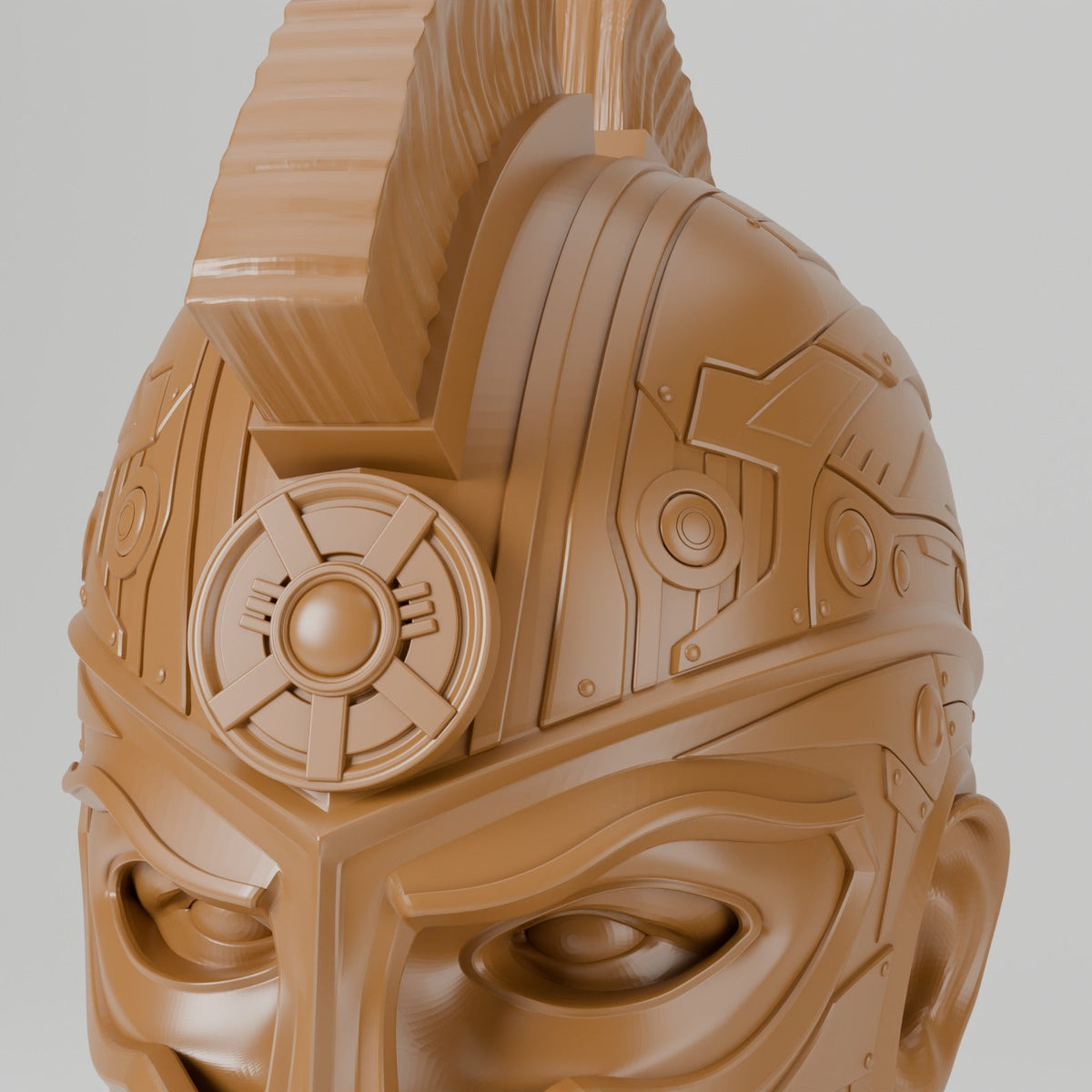 Cyber Spartan Headphone Stand – Warrior Helmet Bust Headset Holder - Northern Foundry