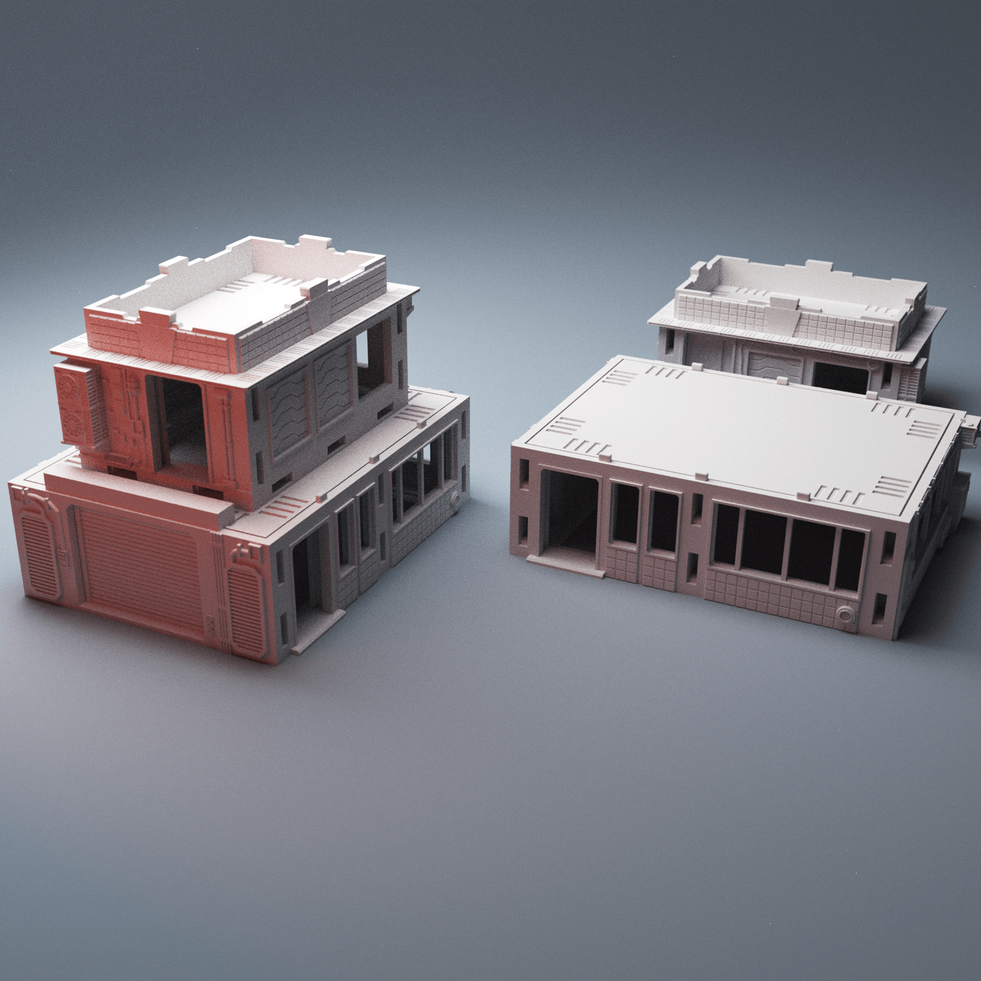 Cyberpunk Chatsubo Bar Building – 28mm Sci-Fi Terrain with Removable Floors - Northern Foundry