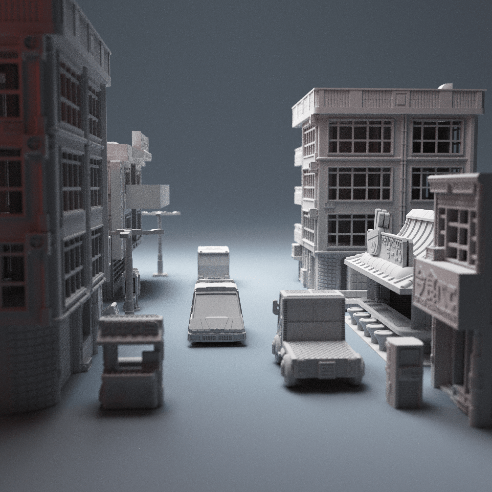 Cyberpunk Essentials Bundle – 28mm Sci-Fi City Terrain & Vehicles - Northern Foundry