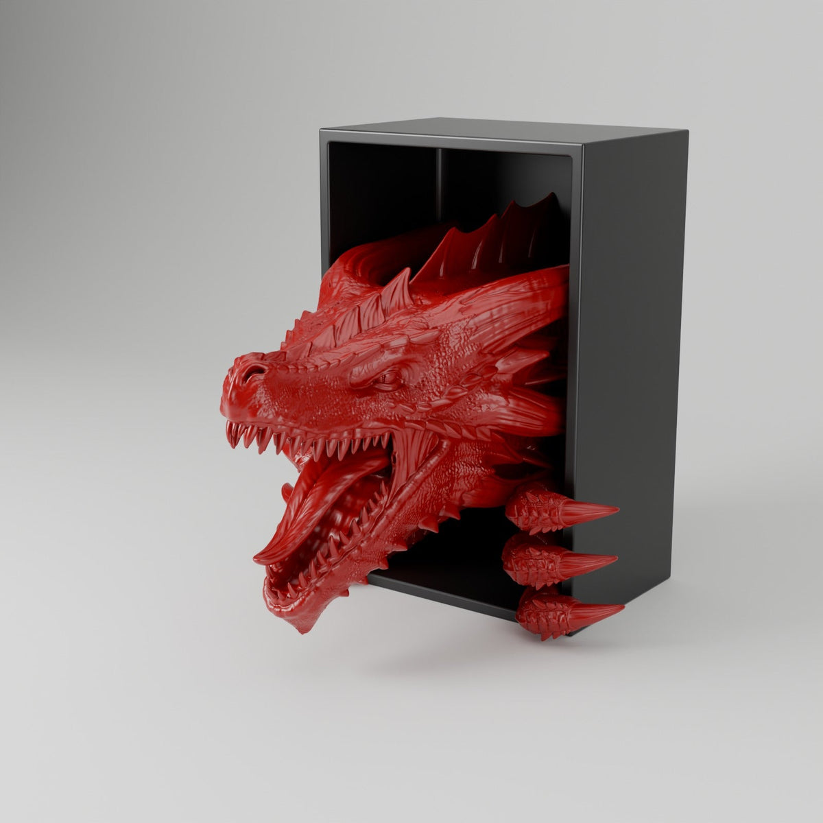 Dragon Awakening Book Nook – Roaring Dragon Head Bursting from Your Bookshelf - Northern Foundry