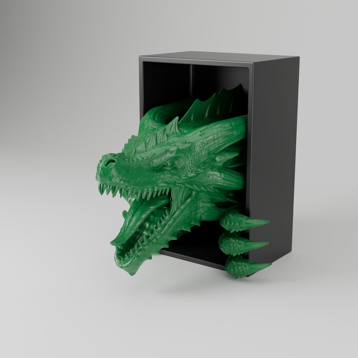 Dragon Awakening Book Nook – Roaring Dragon Head Bursting from Your Bookshelf - Northern Foundry