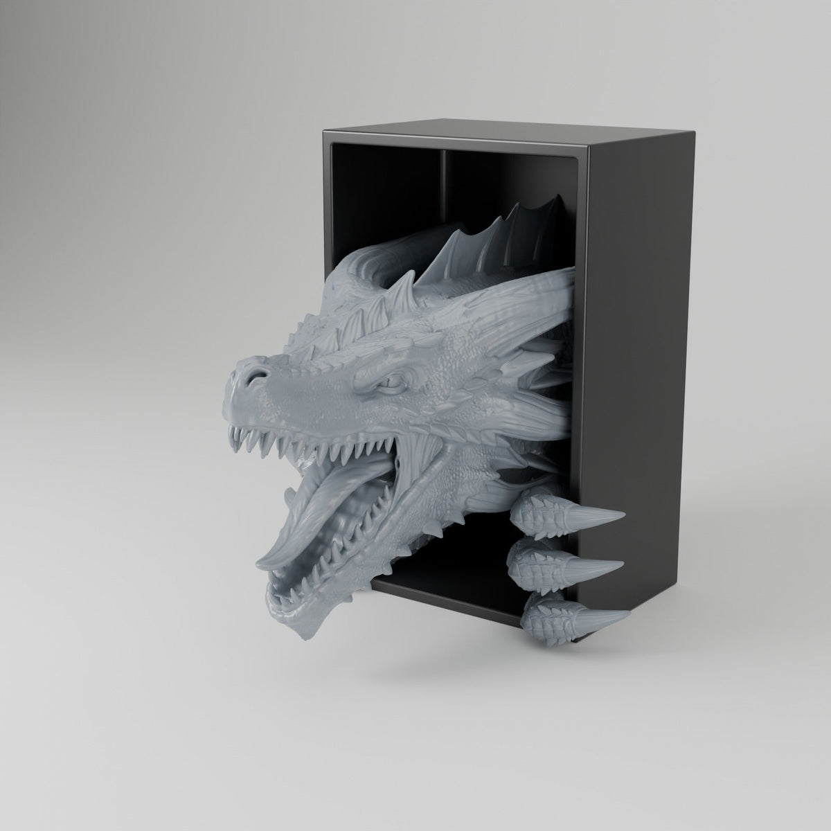 Dragon Awakening Book Nook – Roaring Dragon Head Bursting from Your Bookshelf - Northern Foundry