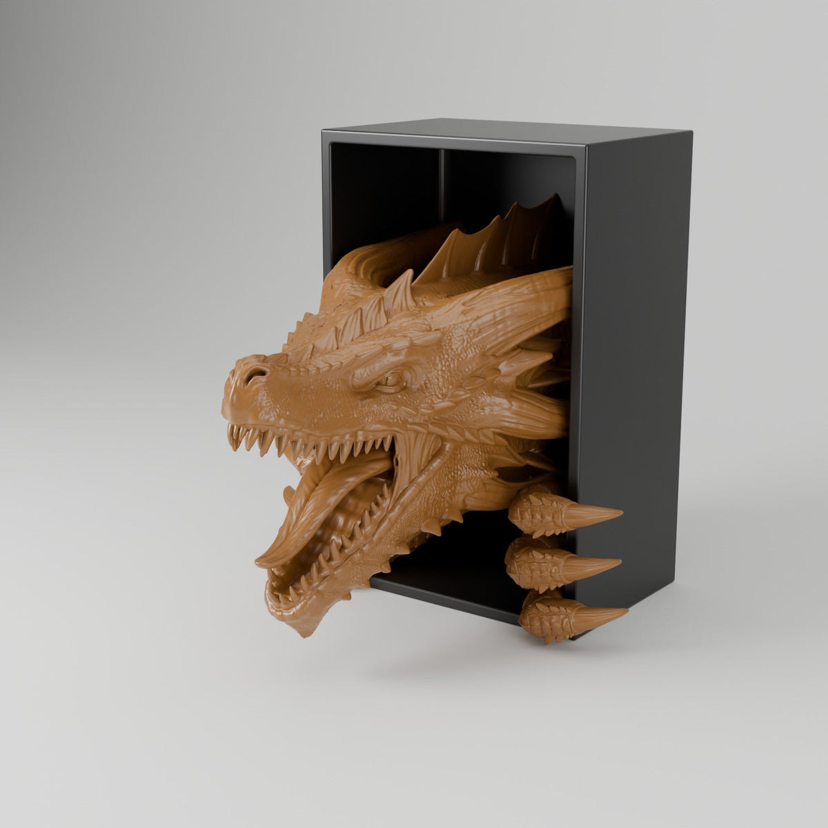 Dragon Awakening Book Nook – Roaring Dragon Head Bursting from Your Bookshelf - Northern Foundry