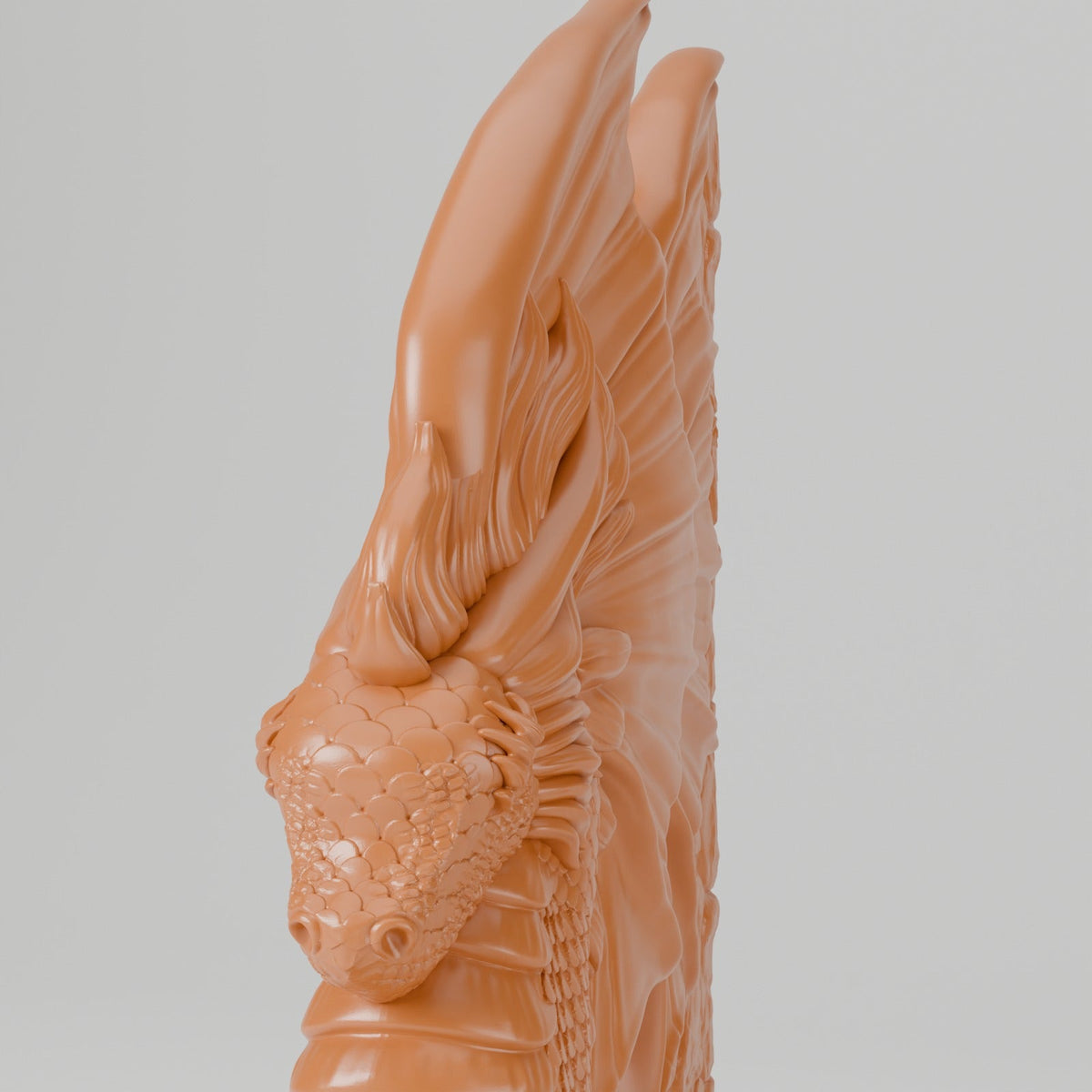 Dragon Bookend – Carved Dragon Guardian with Wings on a Rocky Base - Northern Foundry