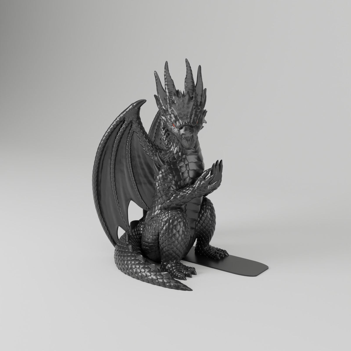 Dragon Display Bookends – Pair of Seated Winged Dragon Bookends - Northern Foundry