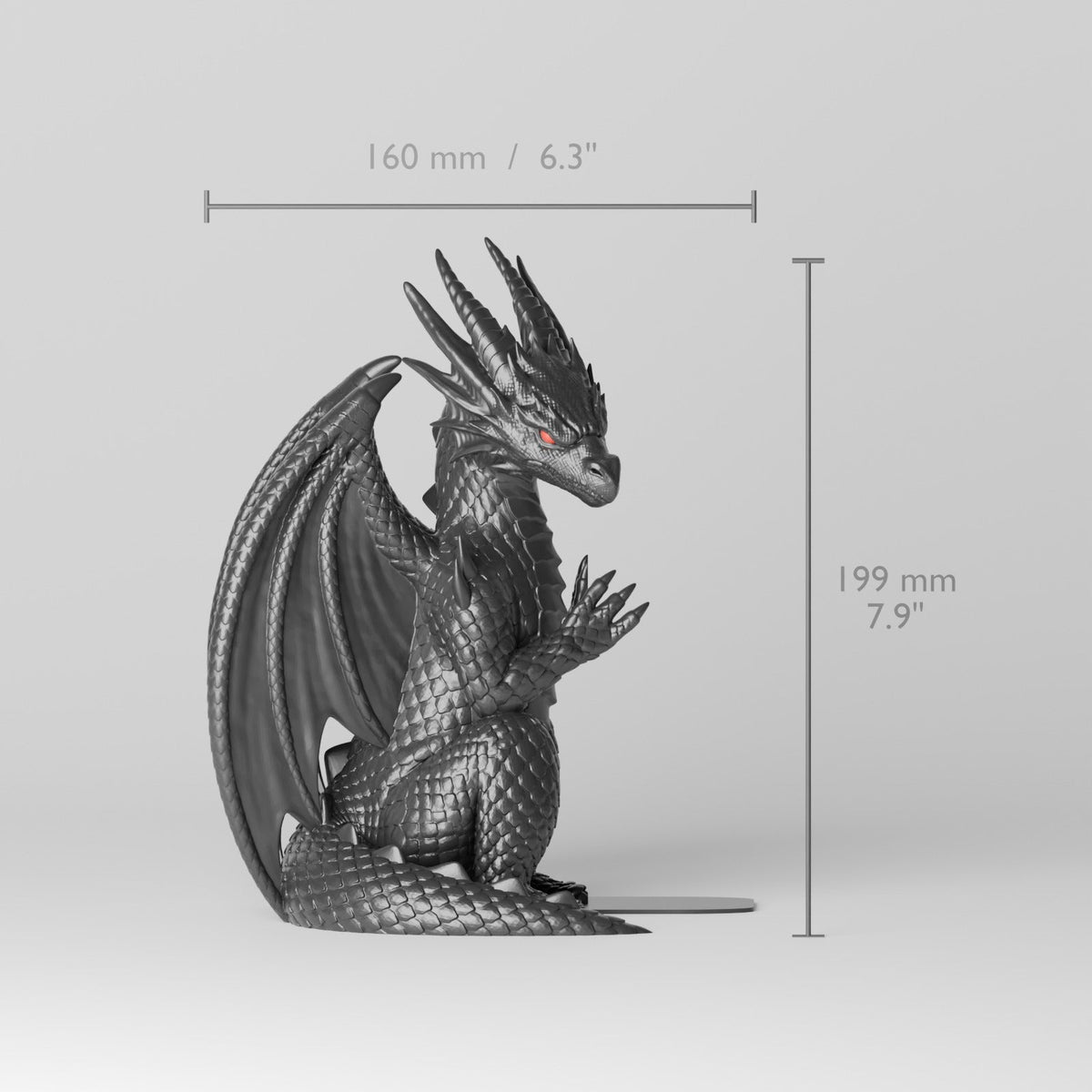 Dragon Display Bookends – Pair of Seated Winged Dragon Bookends - Northern Foundry