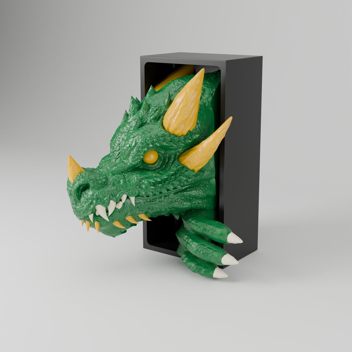 Dragon Emerging Book Nook – Dragon Head or Tail Bursting from Your Bookshelf - Northern Foundry
