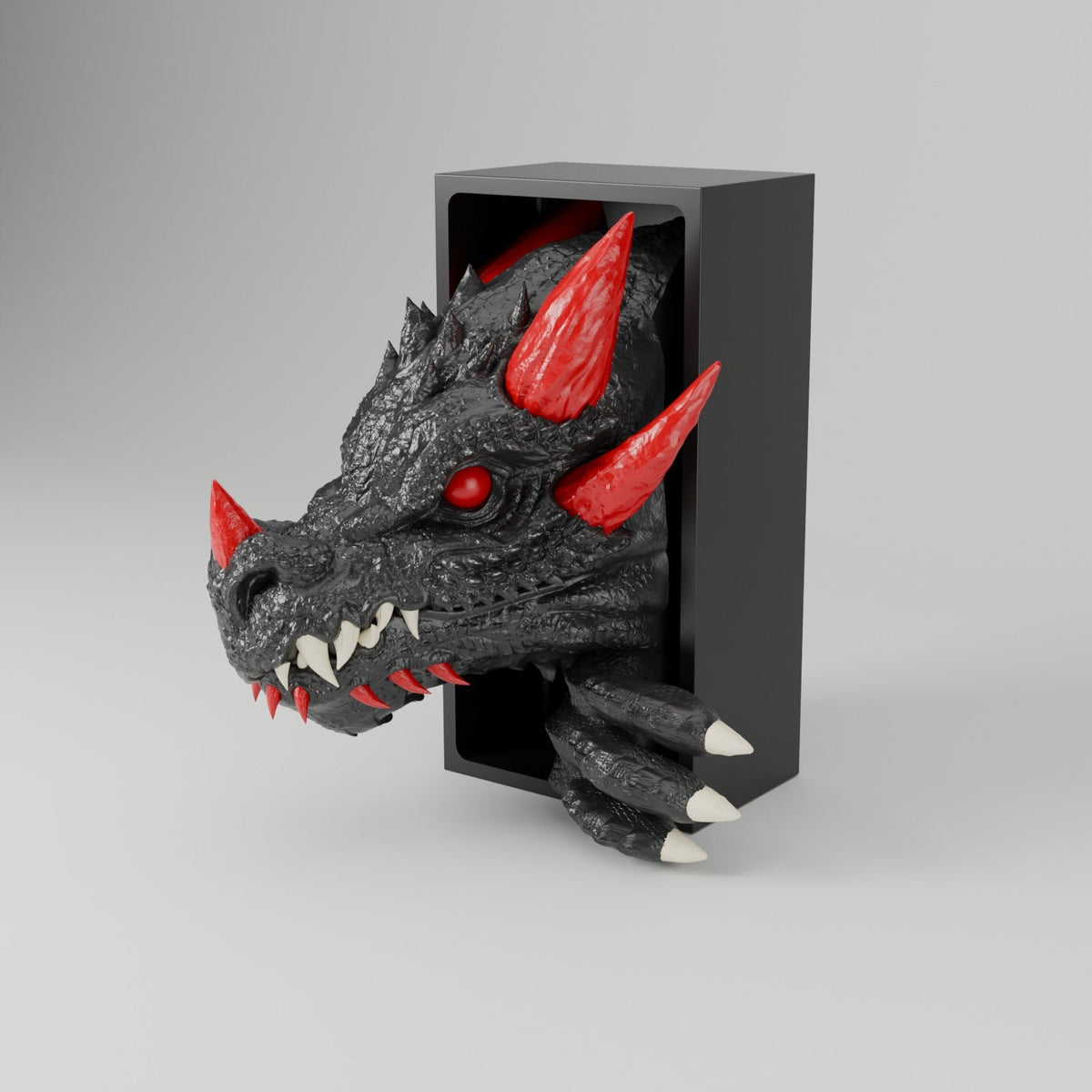 Dragon Emerging Book Nook – Dragon Head or Tail Bursting from Your Bookshelf - Northern Foundry