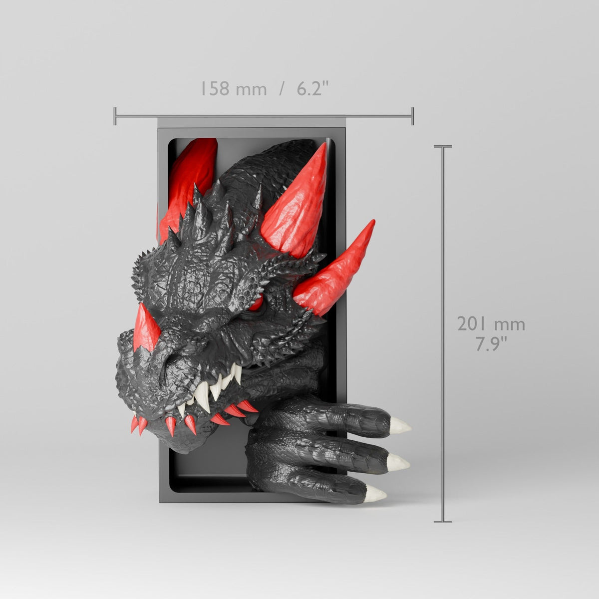 Dragon Emerging Book Nook – Dragon Head or Tail Bursting from Your Bookshelf - Northern Foundry