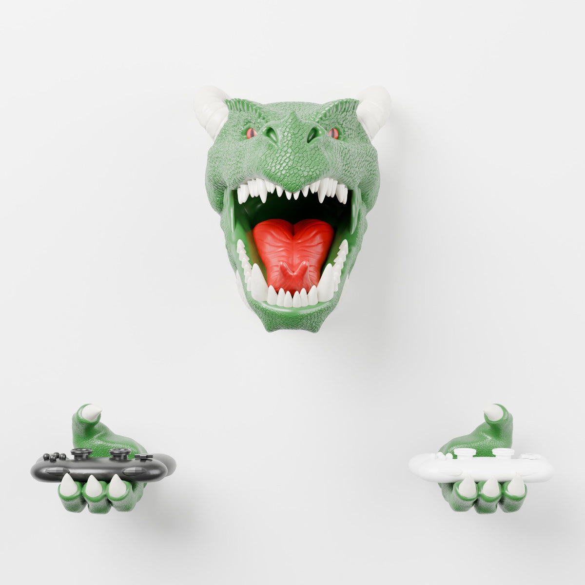 Dragon Head Wall Mount with Claws – Fantasy Headset & Controller Holder - Northern Foundry