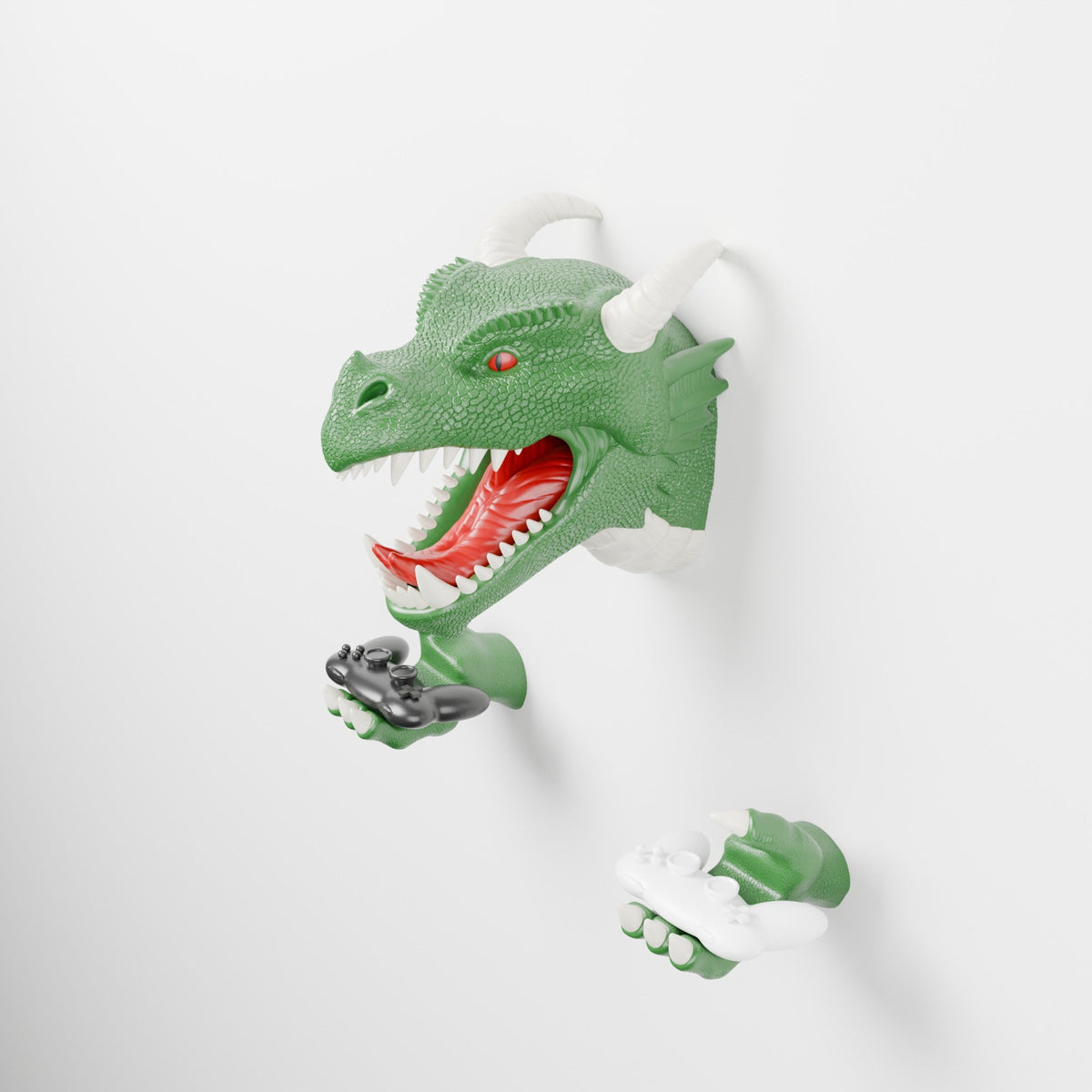 Dragon Head Wall Mount with Claws – Fantasy Headset & Controller Holder - Northern Foundry