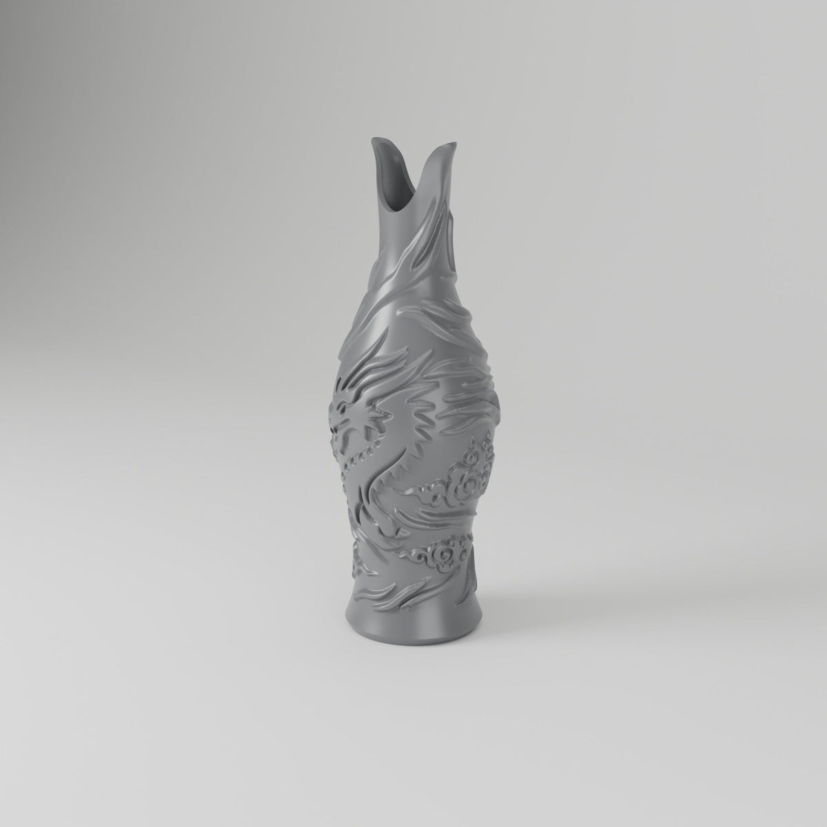 Dragon Relief Vase – Embossed Asian Dragon Bud Vase - Northern Foundry