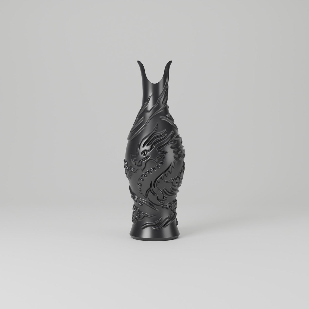 Dragon Relief Vase – Embossed Asian Dragon Bud Vase - Northern Foundry