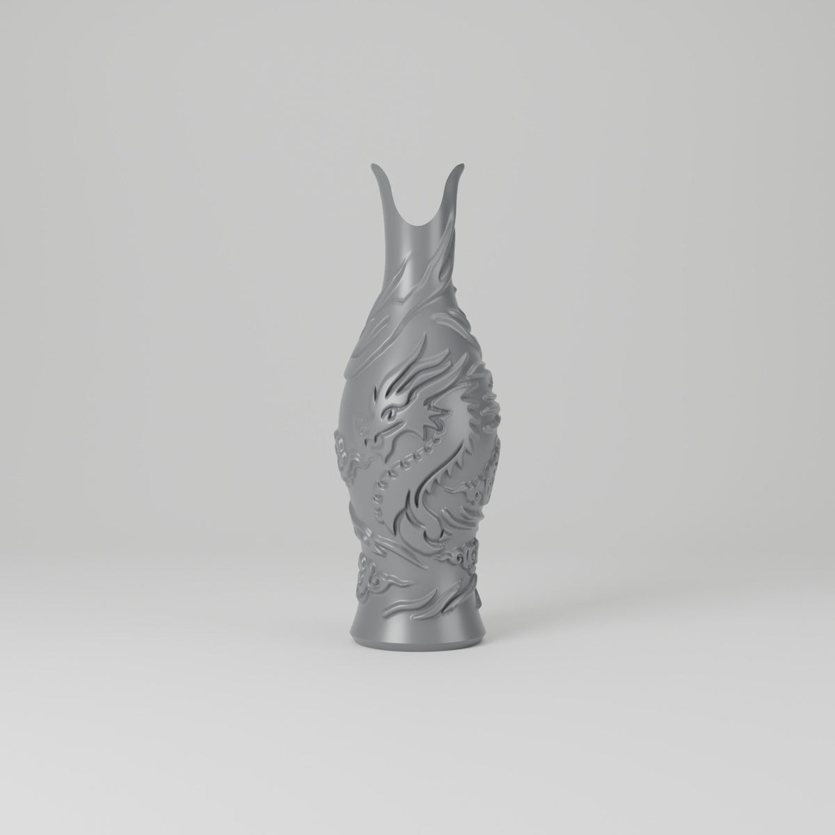 Dragon Relief Vase – Embossed Asian Dragon Bud Vase - Northern Foundry