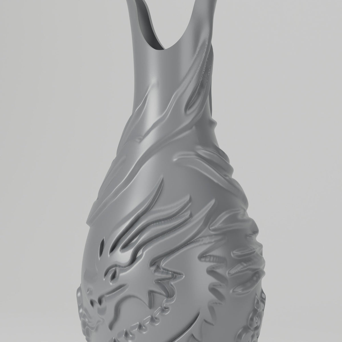 Dragon Relief Vase – Embossed Asian Dragon Bud Vase - Northern Foundry