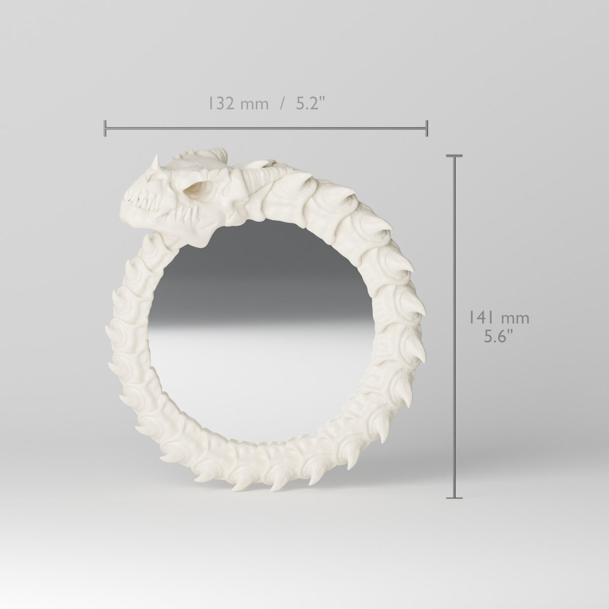 Dragon skeleton mirror wall mirror dimensions 14cm tall