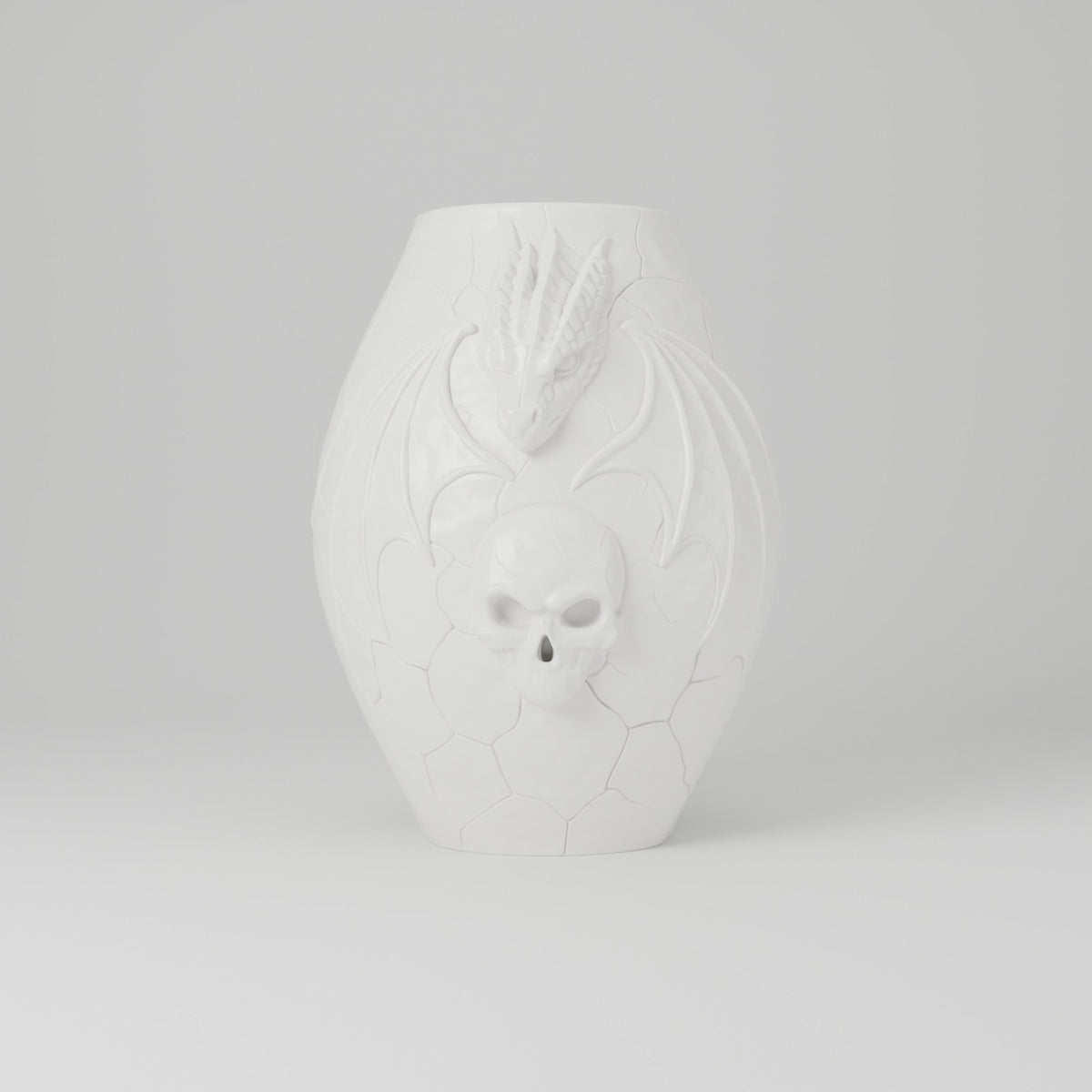 Dragon Skull Vase – Gothic Fantasy Decor - Northern Foundry