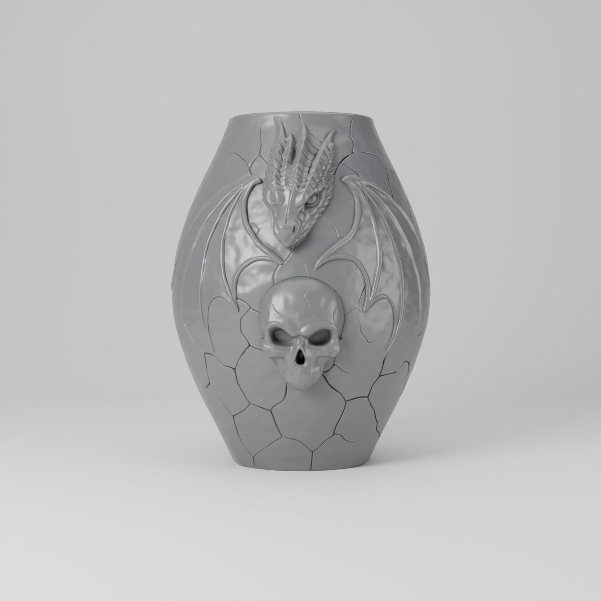 Dragon Skull Vase – Gothic Fantasy Decor - Northern Foundry