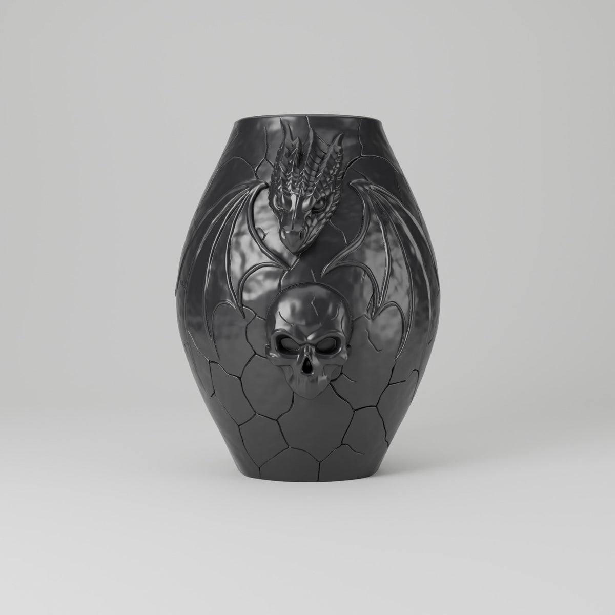 Dragon Skull Vase – Gothic Fantasy Decor - Northern Foundry