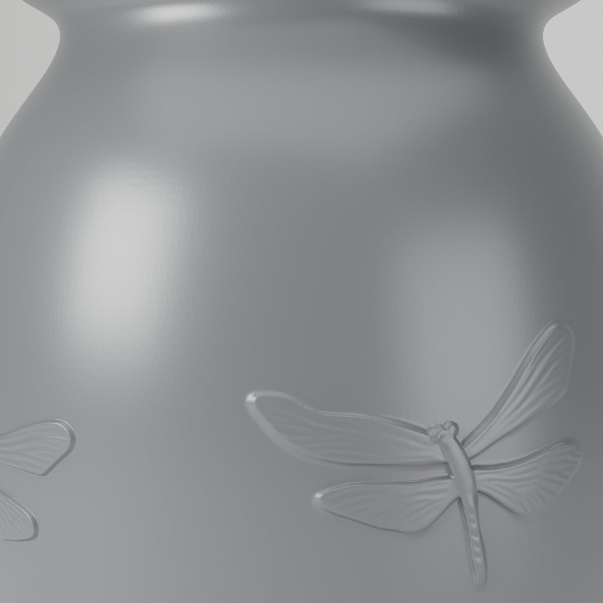Dragonfly Meadow Relief Vase – Modern Sculptural Vase - Northern Foundry